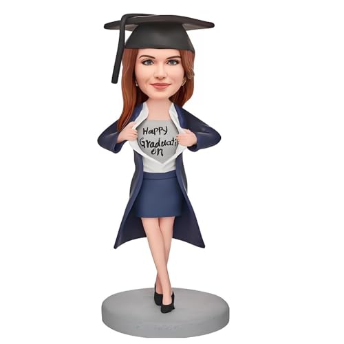 Custom Bobble-Heads.Tailored for Graduation Season Graduates Customized.Figures Handmade Personalized Sculpture Gifts