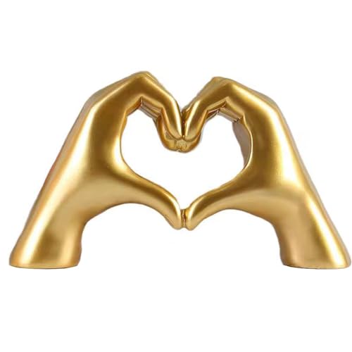 Heart Shaped Hand Gesture Statues Modern Art Sculpture Personalized Finger Home Decoration for Wedding Home Office Desktop Gifts
