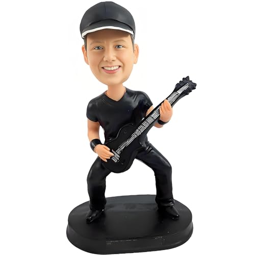 Customized Bobblehead.A Man Playing Guitar Custom Bobble Head.Handmade Personalized Sculpture for Men.Boyfriends.Husbands.Bosses