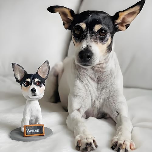 Customized Pet Custom Dog and Cat Bobblehead Figurine.Personalized Sculpture Animal Statue Memorial for Pet Owner