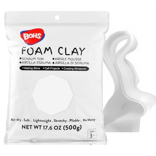 Super Light Modeling and Slime Clay. Air Dry. for Preschool Arts & Crafts.1.1 Pound/500Grams(white)