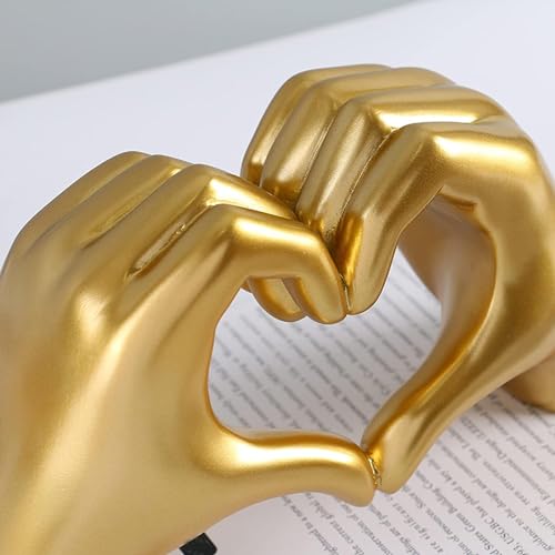 Heart Shaped Hand Gesture Statues Modern Art Sculpture Personalized Finger Home Decoration for Wedding Home Office Desktop Gifts