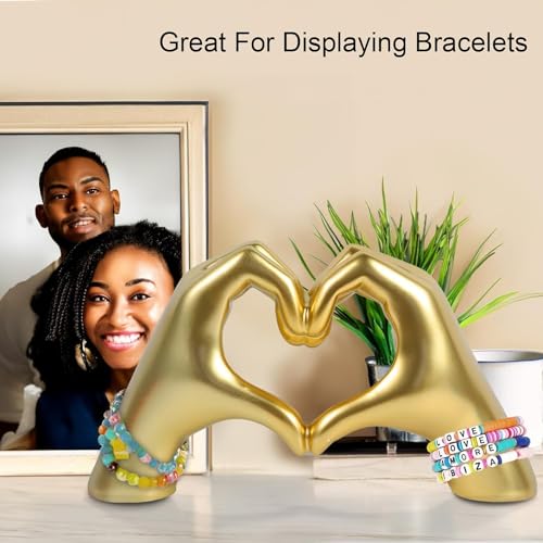 Heart Shaped Hand Gesture Statues Modern Art Sculpture Personalized Finger Home Decoration for Wedding Home Office Desktop Gifts