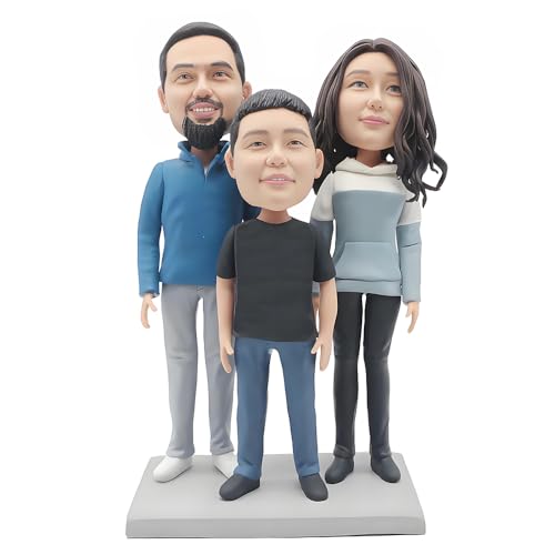 Custom Family Bobbleheads Figures Personalized. Full Body Handmade Customized Bobble Head Figurine Statue Sculpture from Picture