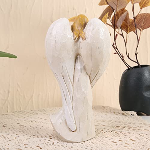 Hodao 8.9inch Resin Praying Angel Sculpture Figurine for Gifts Home Decoration Praying commemorating Angel Statue. exquisitely Carved and Hand-Painted Characters (Praying)