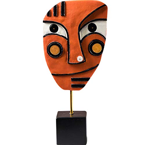 Abstract Characters Crafts Ornaments Face Art Statue Sculpture Resin Handmade Carving Figurine Knick-Knack Home Office Bedroom Living Room Study Room Studio Decorations. Proud Face