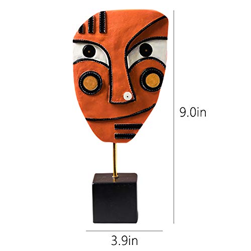 Abstract Characters Crafts Ornaments Face Art Statue Sculpture Resin Handmade Carving Figurine Knick-Knack Home Office Bedroom Living Room Study Room Studio Decorations. Proud Face
